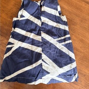 Banana Republic kids dress 6-12mths geometric pattern outfit navy cream white